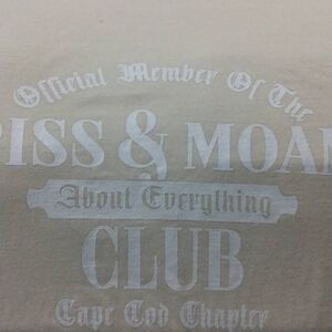 Piss and Moan Club of Cape Cod Tshirt, 3XL, Comfort Colors